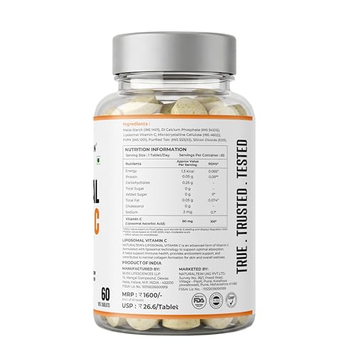 Image of Naturaltein Liposomal Vitamin C | 5X Enhanced Absorption | Antioxidant Supporting Immune Function, Skin Repair, Collagen Synthesis & Oxidative Stress Defense | 60 Capsules