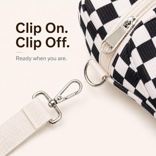 Image of LOVELYWIND Large Insulated Lunch Bag For Women, Black White Lunch Box 12L | Large Shoulder Strap Lunch Tote With Insulated Lining; Stylish Look For Work, School, Picnic, And Organized Meals.