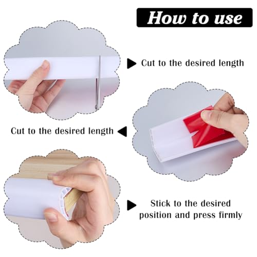 Protection d'angle murale autocollante caoutchouc blanc anti-collision 100 cm