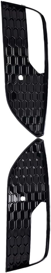 Fog Light Cover w/Foglight Hole Honeycomb w/o Hole Not Hollowed Out Style, 2012-2016 Compatible with Audi A3 Regular Version, Pair Set 8V3807681 8V3807682
