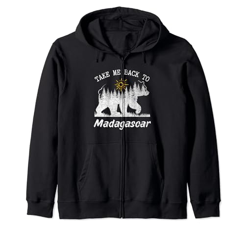 Llévame de vuelta a Madagascar Vintage Madagascar Vacaciones Sudadera con Capucha