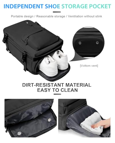 Image of PALAY Laptop Backpack 20L-35L Flight-approved Luggage Shoulder Backpack Dual Handle Design Anti-scratch Travel Backpack Stylish Backpack Women Business Backpack, Pink