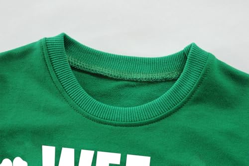 DDSOL Toddler Boys Girl St Patricks Day Sweatshirts Kids Irish Clover Shamrock Long Sleeve Green Shirt Tops Age 3-10 Years4