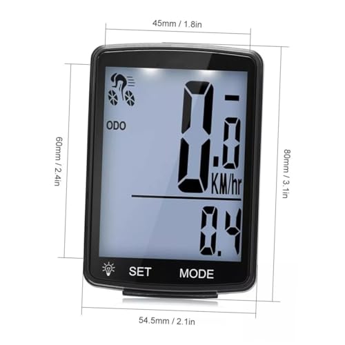 Odómetro de bicicleta inalámbrico BESPORTBLE con pantalla LCD multifunción 2