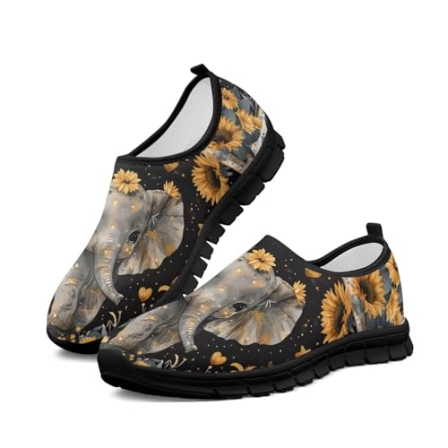 Howilath Slip on Loafers for Women Walking Sneakers Hands Free Shoes Casual Novelty Anti-Skid Sneakers with Black Sole