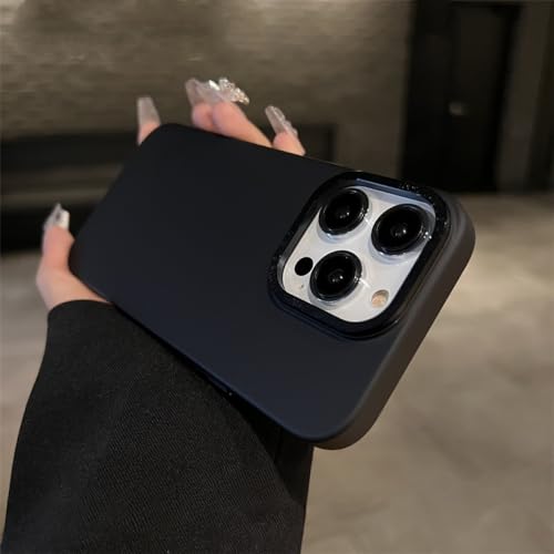 Coque de téléphone de luxe en PC mat pour iPhone 14 Plus noir