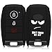 Produktbild kwmobile Autoschlüssel Hülle kompatibel mit Kia 3-Tasten Smartkey Autoschlüssel - Silikon Schutzhülle Schlüsselhülle Cover Don't Touch My Key Weiß Schwarz