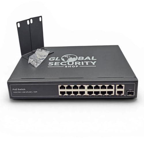 Conmutador ultra PoE GSS de 240W y 16 puertos Gigabit para maximizar la velocidad de la red
