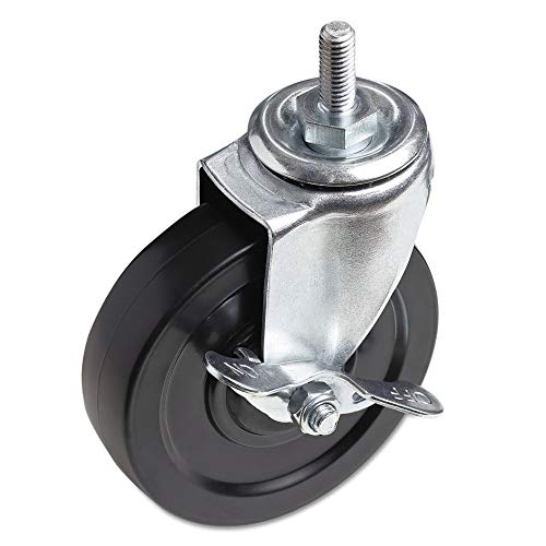 Alera ALE Optional Casters For Wire Shelving, 125 lbs./Caster, Black (Set of 4)