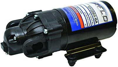 Everflo EF2200-QA-BOX 2.2GPM 12V Diaphragm Pump-Quick Attach Port, Black