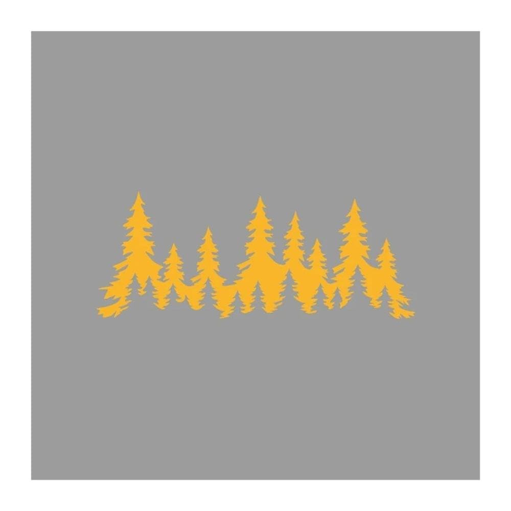 Pine Tree Forest Car Sticker Vinyl Decal for Auto Window Door(Yellow,M)