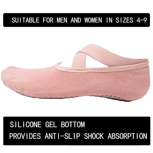 Sevening Women's Yoga Band Grip Pilates Socks, Perfect For Pilates，Ballet，Dance，Barefoot Dance Workout (Pink) #TOP4