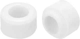 MECCANIXITY 15 Pcs Ceramic Insulator Bead, 5.2mm x 10mm x 7mm Electronic Wire Bundle Insulation Heat Protection Round Shaped Ceramic Tube for Cable Bundle, Wire Protection
