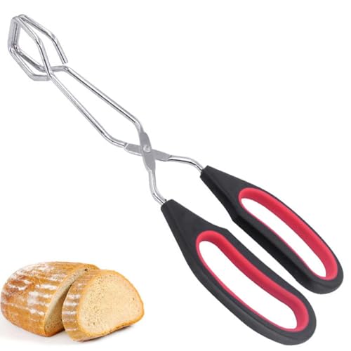 Kitchen Scissor Tongs 10-Inch Stainless Steel Scissor Cooking Tongs/Salad Servers/for Salad Toast Sugar