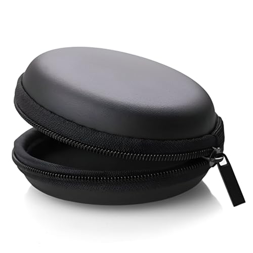 Image of Sounce Multi-Functional Portable Hard Shell Carrying Case for Earphones, Headsets, Pen Drives, SD Cards & Mobile Accessories - Compact Travel Storage Pouch with Shockproof Protection - Black