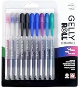 SAKURA Gelly Roll Retractable Gel Pens Colored - Sparkle Set - Medium Point Ink Pen for Journalin...