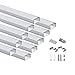 Produktbild Besseto LED Profil 10 x 1m, U Form LED Aluminium Profil,LED Streifen Licht Diffusor Profil Kanal mit milchiger Abdeckung,Endkappen und Montagehalterung,Aluprofil für LED Streifen