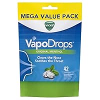 Vicks Vapodrops Original Menthol Lozenges, 42 Count