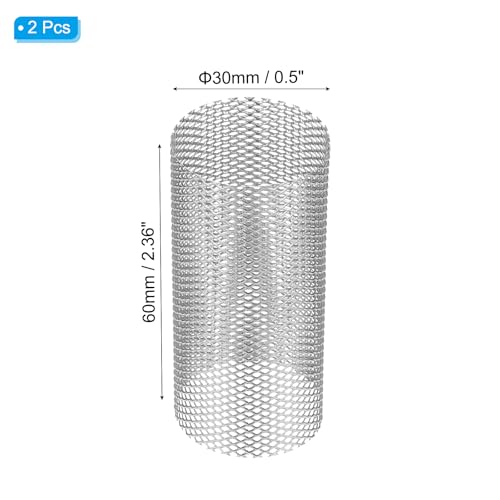 Image of PATIKIL 2 Pcs 30mm OD Strainer Mesh, 60mm H Screen Y Shaped Strainer Filter Valve Mesh Screen 304 Stainless Steel Strainer Mesh for Debris Pump Water Oil Separation