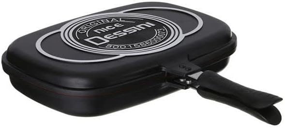 DessiniDouble Side Die Casting Grill Pan Black/Silver 36centimeter