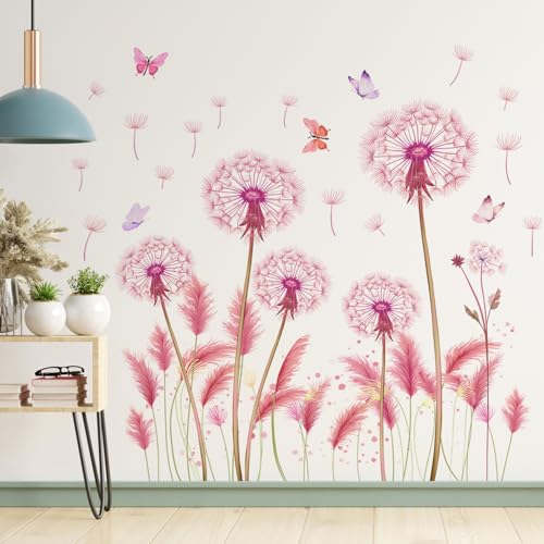 Vinilos Decorativos con Flores Acuarela Grandes Rosas y Mariposas miniatura 7