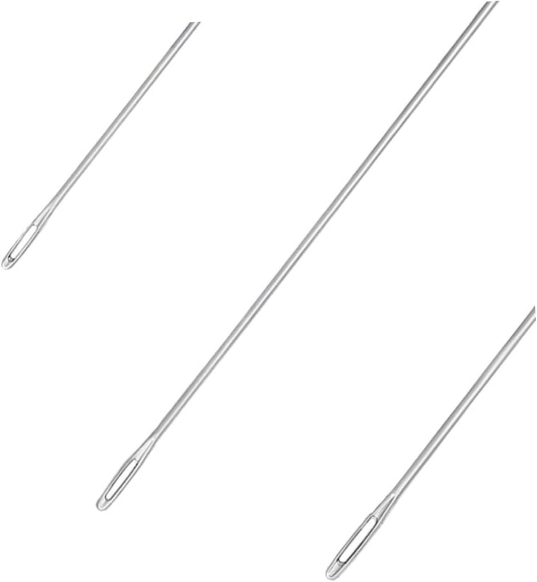 PLAFOPE 100Pcs Large Eye Needles Long Steel Yarn Sewing Needles for Easy Threading for DIY Crafts and Knitting Projects for Hand Sewing and Embroidery