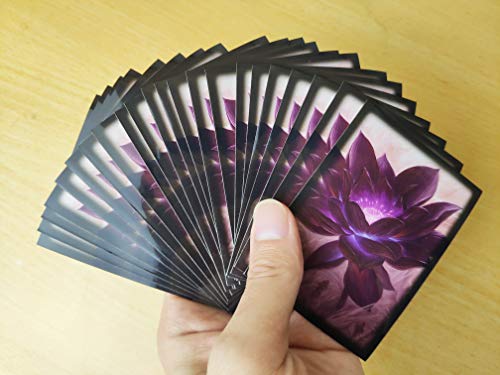 60 PCS/Set Black Lotus Colorful Backs TCG Card Sleeves , Board Game Card Sets Protective for MTG TCG CCG RPG (Black)