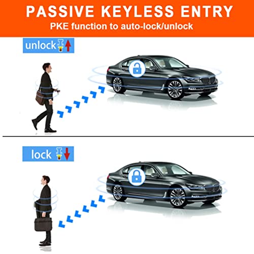 image for BANVIE Car Alarm System Push to Start Ignition Kit, PKE Passive Keyles