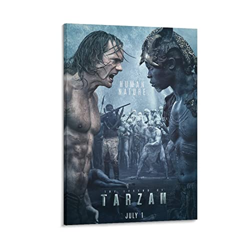 ZKFG The Legend of Tarzan 2016 Action Adventure Movie Poster Poster Decorative Painting Canvas Wall Art Living Room Posters Bedroom Painting 08x12inch(20x30cm)