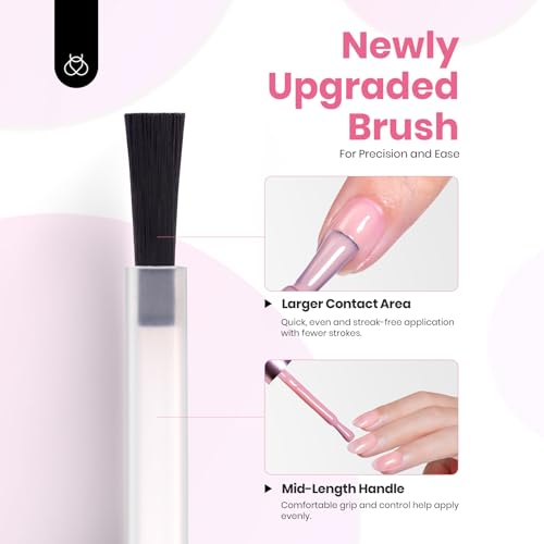 Image of Beetles Nude Pink Gel Nail Polish Set, 6 Colors 15ML Light Pink Jelly Gel