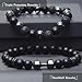 GDLKPYHS Black Obsidian Bracelets for Men- Dumbbell Bracelet - Tourmaline Beaded Bracelets, 8MM Black Onyx Hematite Lava Stone Beads Triple Protection Bracelet for Men Women Gifts
