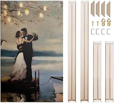 Sunwes, DIY Canvas Stretcher Frame Bar, Custom Wood Frame Stretcher for Canvas, Art Stretcher Bars, Wood Canvas Frame Kit for Painting, Canvas Tool Accessory 8x10inch