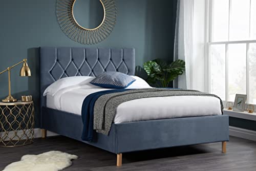 Image of Birlea Loxley 4FT Small Double Fabric Bed - Grey