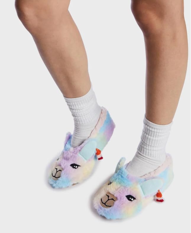 Image of ooohyeah Women's Funny Fuzzy Animal Slippers, Cute Cozy Non-Slip House Slippers for Women, Manatee Splash