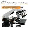 Grampus Achromatic Compound Minocular Microscope 40X-2000X, Dual LED Illumination, 10 Prepared Slides, 100 Cover Slips and Experiment Kit Offered for Kids Students Adults and Children