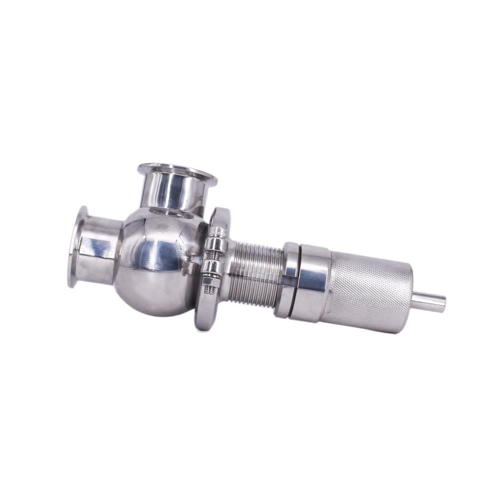Rura 63 mm X2,5 "Potrójny zacisk Regulowany zawór bezpieczeństwa nadmiarowy ciśnienia Sanitarny SUS 304 Stal nierdzewna Płynny gazowy produkt do parzenia