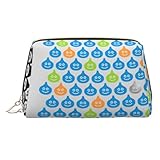 化粧バッグ ドラクエ スライム (3) コスメポーチ Puレザー メイクポーチ 収納ポーチ 化粧品入れ 大容量 旅行用 出張 おしゃれ