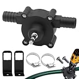 Mini Electric Drill Pump,Portable Hand Drill Powered Water Pump,Self Priming Hand Pumps for Water Gasoline Diesels Oil Fluid Transfer Pumps,Quick Pumping Speed(Black)