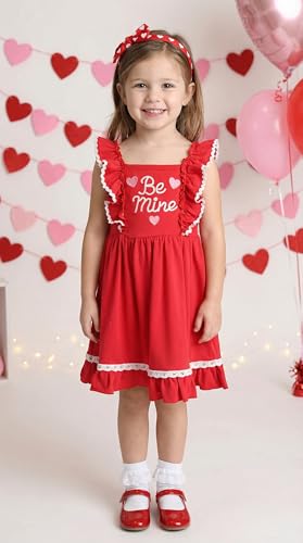 Image of Unique Baby Girls Smocked Holiday Dress for Big Kids and Toddler Outfit Clothes with Embroidery