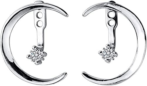 Boucles d'oreilles lune fait main argent idée cadeau idéal accessoire fête dame