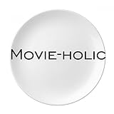 DIYthinker Élégant Mot-Holic Film décoratif en Porcelaine Assiette à Dessert 8 Pouces Dîner Accueil Cadeau 21cm diamètre Multicolor