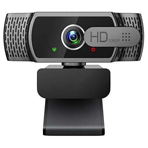 1080P Webcam with Microphone - FHD Web Cam with Privacy Cover, Plug and Play USB Web Camera for Desktop & Laptop Video Conferencing/Calling/Skype/YouTube/Zoom/Facetime