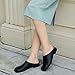 Cuctos Split Toe Slides Flats Comfortable Tabis Loafers Closed Slippers Low Block Heels Backless Casual Walking Shoes Dressy Mules/Cloges Black