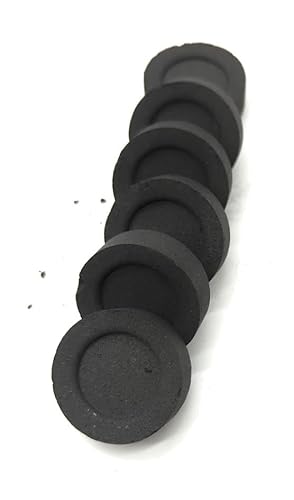 120 Räucherkohle schnell zündet 33 mm 20 Rollen mit 6 Scheiben lang anhaltender griechischer Herkunft, Holzkohle für Weihrauch Körner Harze
