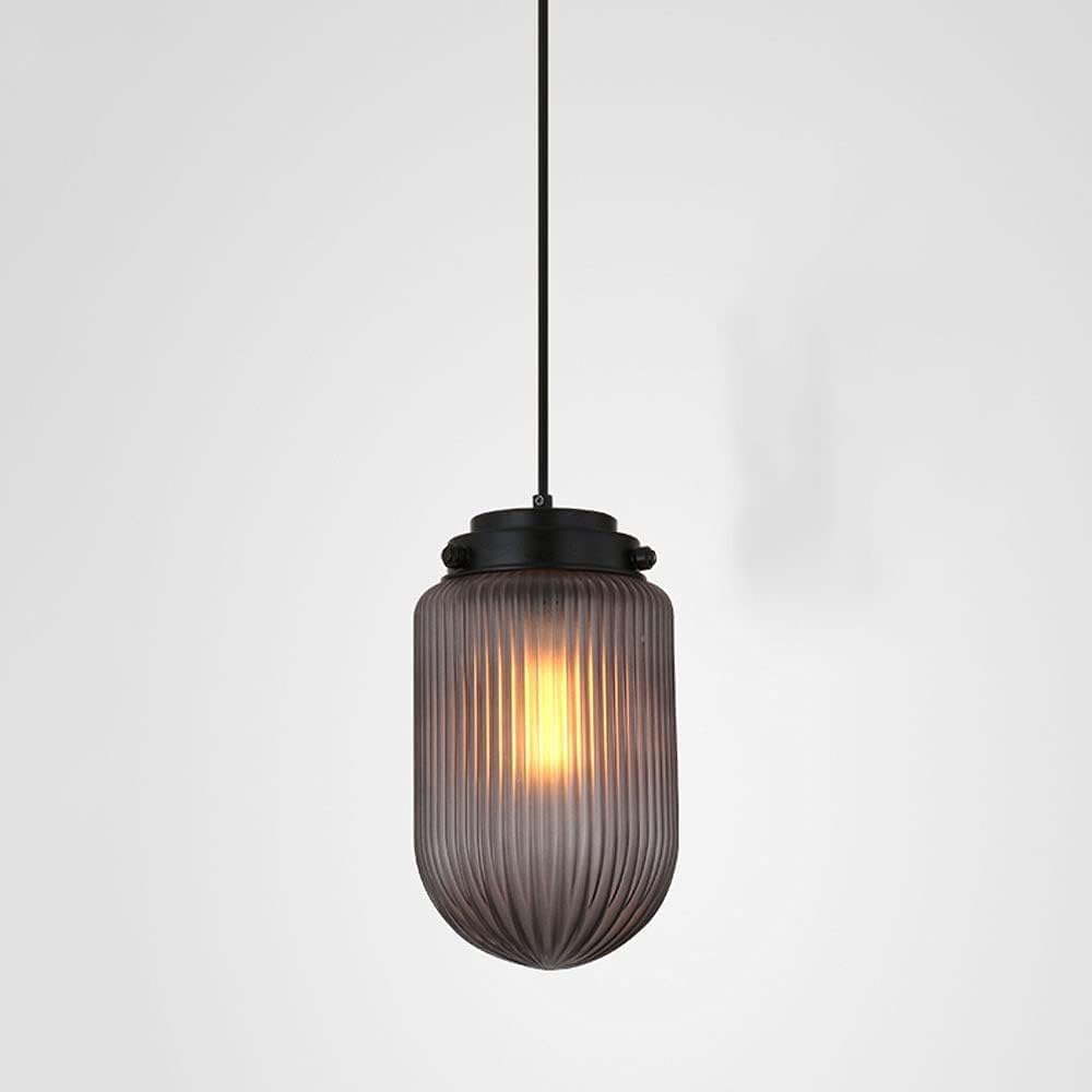 Elimina la oscuridad en tu cocina con la lámpara colgante ajustable de cristal gris