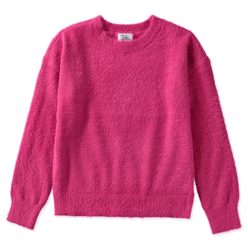 Jolie & Joy Girls Pullover Long Sleeve Crewneck Minky Soft Sweater