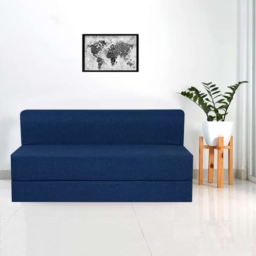 Dr. Smith Orthopedic Mattress Sofa Cum Bed|Sofa 3 Seater-6 X 6 Feet|Folding Sofa Cum Bed For Living Room,Flipper Three Seater Sofa(Jute Fabric,Blue Color)Three-Person Sofa (B0D2V2XVJ9) Amazon Price History, Amazon Price Tracker
