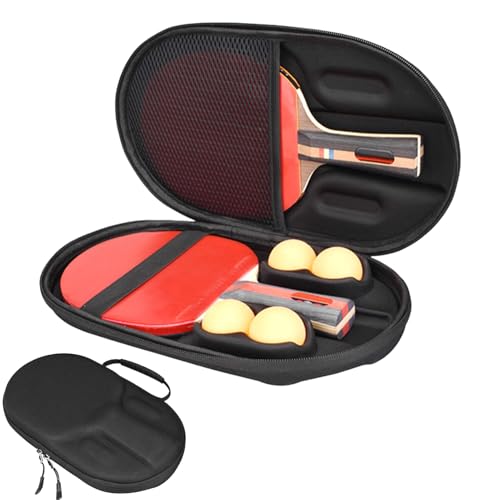 Estuche para Raqueta de Tenis de Mesa Rígido y Organizador Portátil