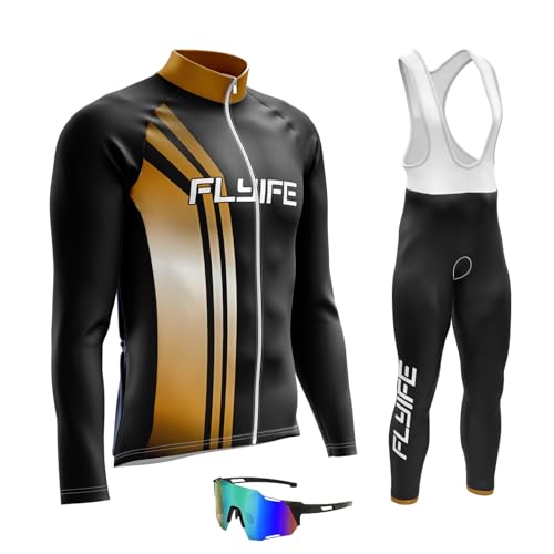 Maillot cyclisme homme manches longues anti douleur d'assise grâce au rembourrage gel 8D