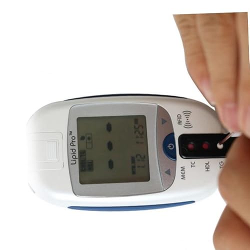 5 in 1 Lipid Test Meter Cholesterol Meter Cholesterol Test Meter Cholesterol Analyzer Cholesterol Test Kit TC TG HDL LDL Test + 10 Strips - Thumbnail 2